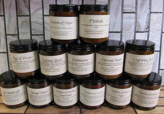 Fireball D&D Spell Candle